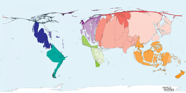 Earthquakes 20012017 Worldmapper