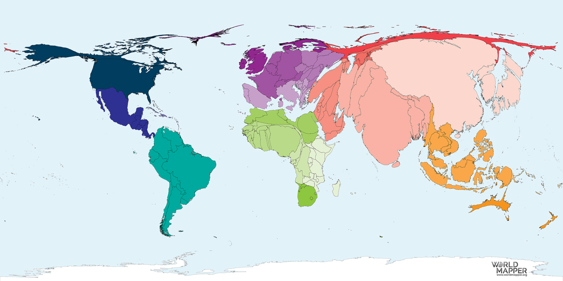 Population Year 2020 Worldmapper