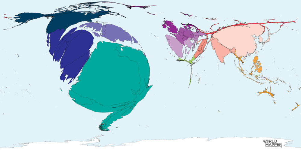 Migration From Belize 1990 2017 Worldmapper