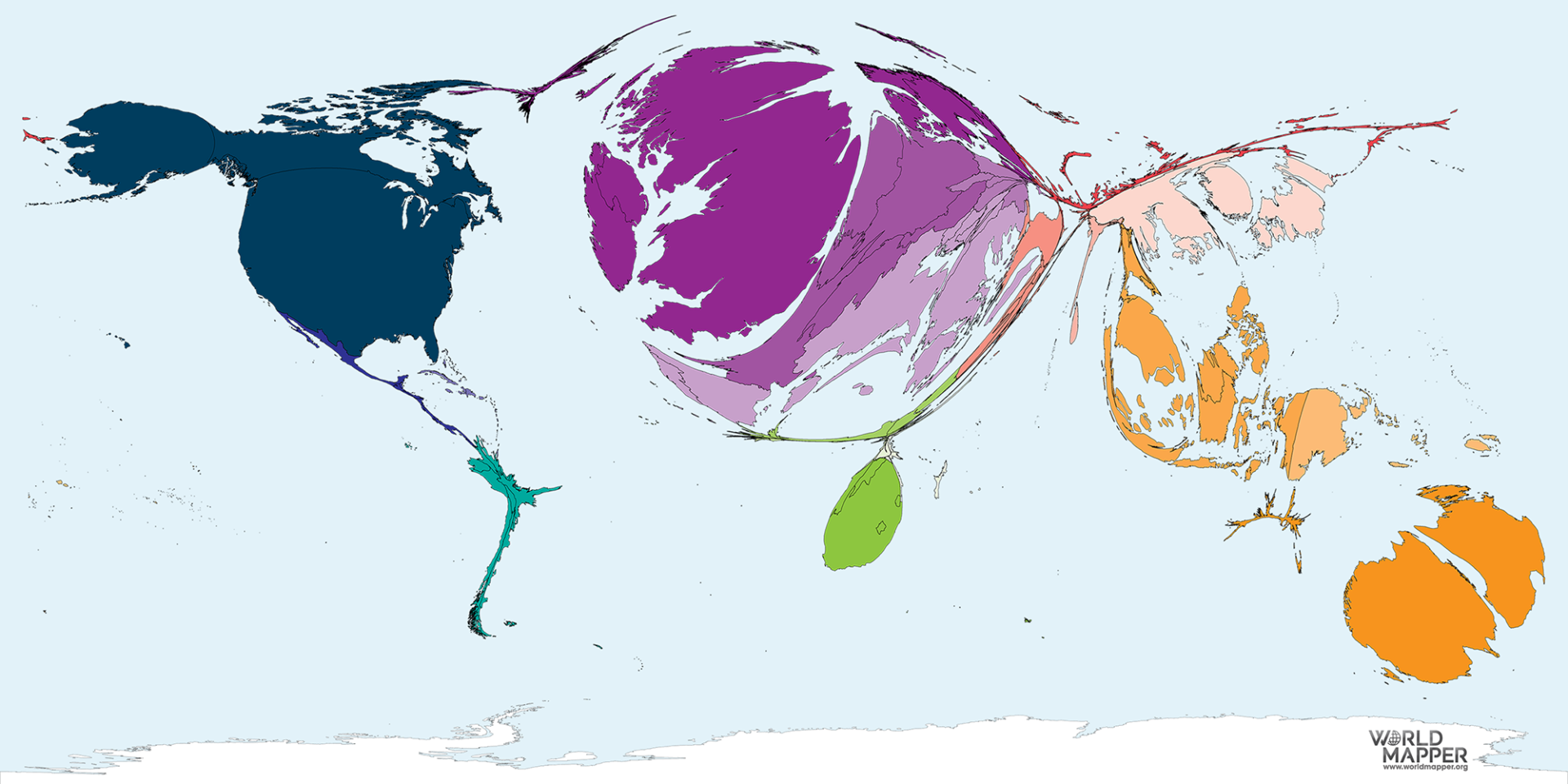 Migration from Australia 1990-2017 - Worldmapper