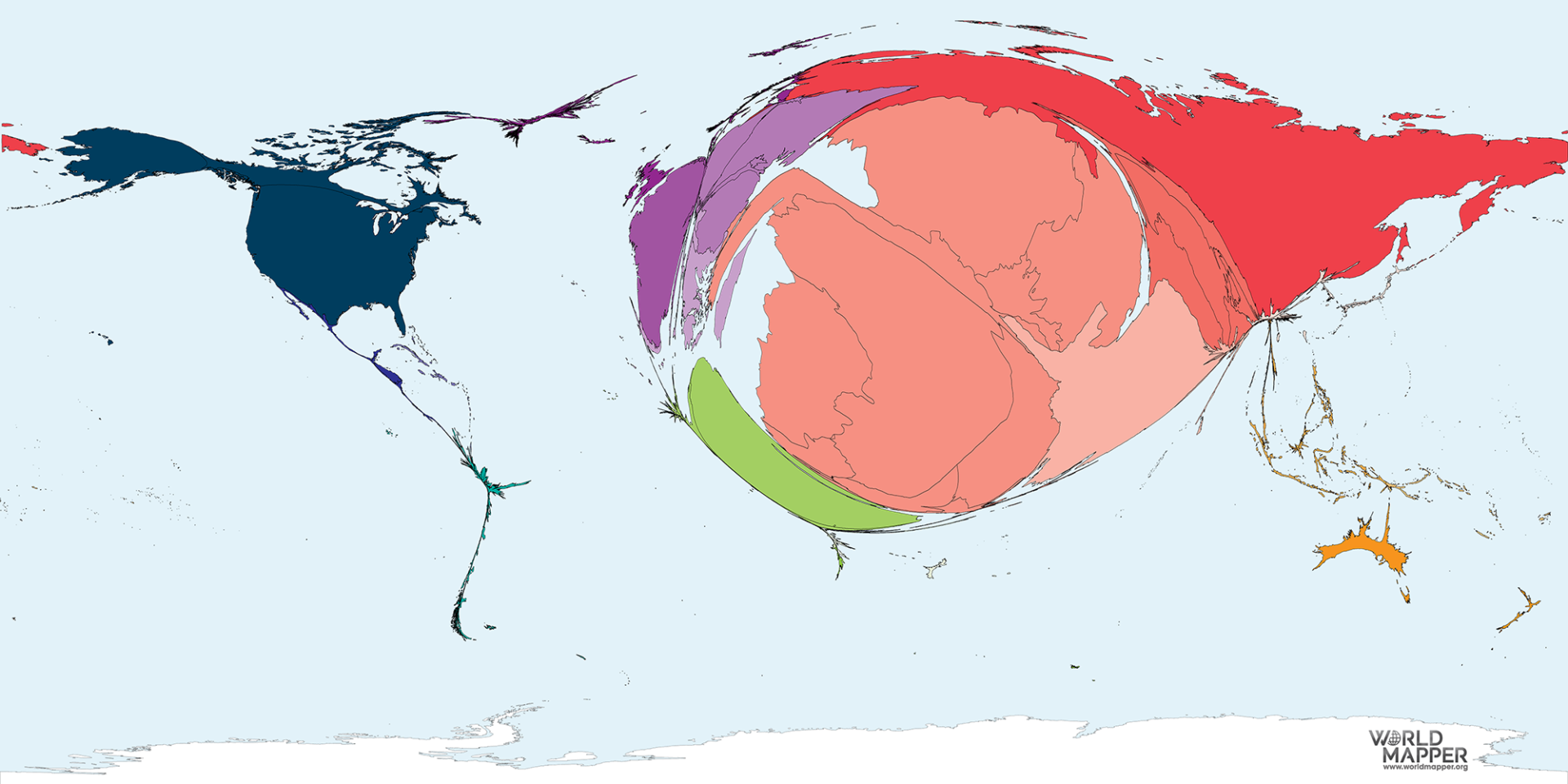 Spread of Armenian Language Worldmapper